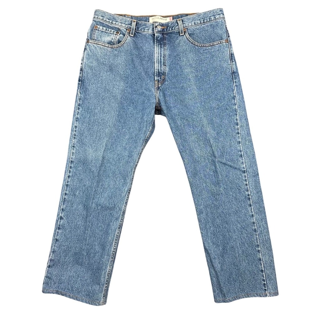 Levi's 505 Jeans Mens 38x29 Regular Fit‎ Medium Wash Blue 100% Cotton Straight